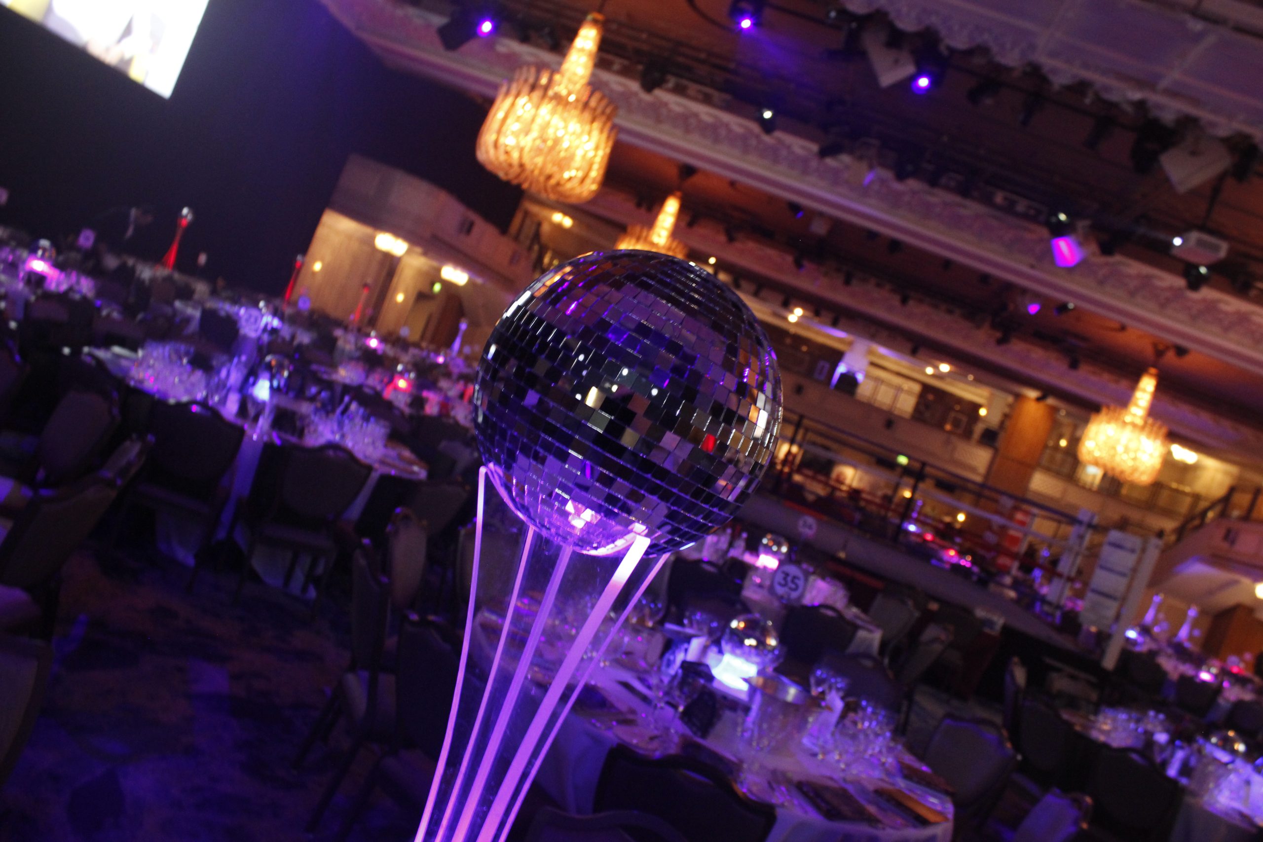 Tall Mirror Ball Centerpieces Table Art