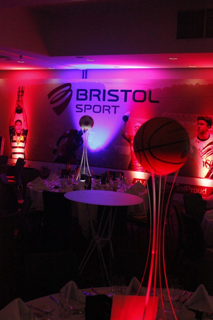 Football Tall Corporate Event Table Centrepieces