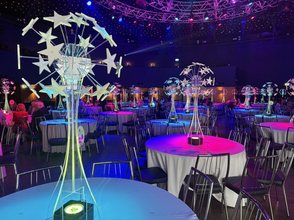 Star globe table centrepiece Mansion House